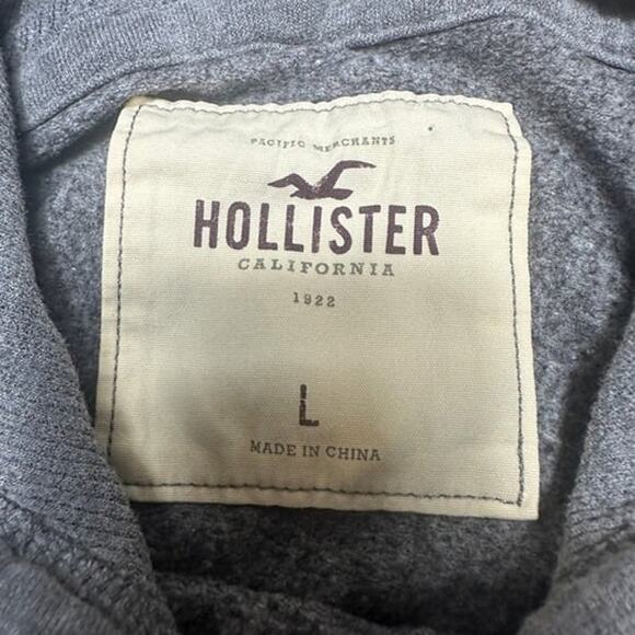 Y2K Hollister Gray/Pink Pullover Hoodie Womens Size Large - Picture 3 of 5